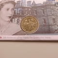 2002 The Queen's First Stamp 50th Anniversary 1 Dollar Coin Cover - Holyrood House - UK PNC Covers