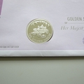 2002 Golden Jubilee of HM The Queen Silver 50p Pence Coin Cover - Gibraltar First Day Covers