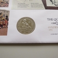 2002 The Queen's Golden Jubilee BU 1 Dollar Coin Cover - UK PNC First Day Covers