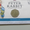 2019 Peter Rabbit 50p Pence Coin Cover - UK PNC First Day Covers