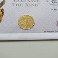 2023 King Charles III Coronation 50p Pence Coin Cover - God Save the King PNC