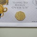 2023 King Charles III Coronation 50p Pence Coin Cover - Long to Reign Over Us PNC