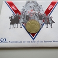 1995 50th Anniversary End of World War II 2 Pounds Coin Cover - Royal Mail First Day Covers