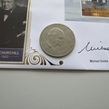 2007 Celebrating England Winston Churchill Crown Coin Cover - Benham Signed First Day Covers