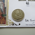2008 Pope John Paul II 1 Crown Coin Cover - Benham Signed UK PNC First Day Covers