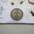 2008 Endangered Insects 1 Crown Coin Cover - Benham Signed UK PNC First Day Covers