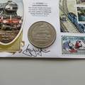 2011 Iconic Locomotives The Flying Scotsman Crown Coin Cover - Benham Signed UK PNC