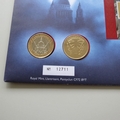 2005 End of WWII 2 Pounds Coin Cover - 60th Anniversary - Royal Mail First Day Cover