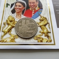 2011 Prince William The Royal Wedding 2 Pounds Coin Cover - Benham Signed UK PNC