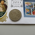 2011 Christmas King James Bible 400 Years 1 Dollar Coin Cover - Benham  UK PNC