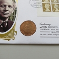 2011 Arnold Machin Centenary of Birth One Penny Coin Cover - Benham Signed UK PNC First Day Covers