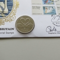2011 Birds of Britain Swan 1 Crown Coin Cover - Benham Signed UK PNC First Day Covers