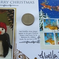 2012 Merry Christmas 1 Shilling Coin Cover - Benham Signed UK PNC First Day Covers