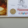 2013 Merry Christmas Isle of Man 50p Pence Coin Cover - Benham Signed UK PNC First Day Covers