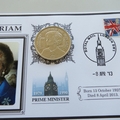 2013 Margaret Thatcher In Memoriam 2 Pounds Coin Cover - Benham UK PNC First Day Covers