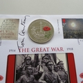 2014 The Great War 1 Crown Coin Cover - Benham Signed UK PNC First Day Covers