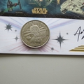 2015 Star Wars Space Adventure 1 Crown Coin Cover - Benham Signed First Day Covers
