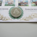 2017 Racehorse Legends 1 Crown Coin Cover - Benham Signed UK PNC First Day Covers