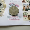 2018 Captain Cook The Endeavour Voyage 2 Pounds Coin Cover - Benham Signed UK PNC