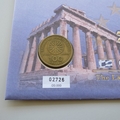 2012 Greece The Last National Currency 100 Drachmes Coin Cover - PNC First Day Covers