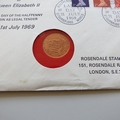 1969 Last Day of Half Penny Coin Cover - UK PNC First Day Covers by Rosendale Stamps