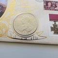 1997 King George VI Reign 1 Crown Coin Cover - Benham Signed UK PNC First Day Covers