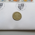 1998 Royal Beasts 1 Pound Coin Cover - Royal Mail First Day Cover