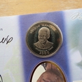 2001 Nobel Prize Centenary Nelson Mandela 25 Shillings Coin Cover - Benham First Day Cover Signed