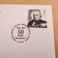 1995 50th Anniversary Harry Allen British 1 Penny Coin Cover - First Day Covers by Mercury