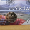 2003 Scotland British Journey 1 Crown Coin Cover - Benham First Day Cover Signed