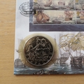 2005 Battle of Trafalgar Bicentenary 5 Pounds Coin Cover - Benham First Day Cover Signed