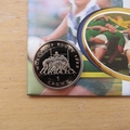 1999 Rugby World Cup 1 Crown Coin Cover - Benham First Day Cover Signed