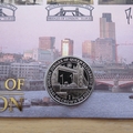 2002 Bridges of London Gibraltar 1 Crown Coin Cover - Benham First Day Cover Signed