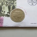 1997 Golden Wedding Anniversary 5 Crowns Coin Cover - Turks First Day Cover - Wedding Ceremony