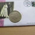 1997 Golden Wedding Anniversary 5 Crowns Coin Cover - Turks First Day Cover Wedding Portrait