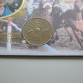 1998 Queen Elizabeth Passion For Horse Racing Crown Coin Cover - Benham First Day Cover - Signed