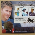 2000 Prince William 18th Birthday Isle of Man Crown Coin Cover - Benham First Day Cover - Signed