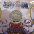1999 Royal Wedding Prince Edward Gibraltar Crown Coin Cover - Benham First Day Cover - Signed