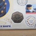 2000 Britain in Europe 25th Anniversary 50p Pence Coin Cover - Benham First Day Cover - Signed