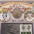 2000 The Stamp Show Queen Elizabeth II 5 Shillings Coin Cover - Benham First Day Cover - Signed