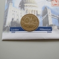 1999 Millennium 2000 Landmarks of London 5 Pounds Coin Cover - Mercury First Day Cover