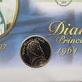 1998 Diana Princess of Wales Tribute Niue 1 Dollar Coin Cover - Mercury First Day Cover