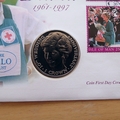 1998 Diana Princess of Wales Isle of Man 1 Crown Coin Cover - Mercury First Day Cover