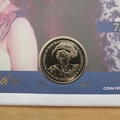 2001 Queen Elizabeth II 75th Birthday Gibraltar 1 Crown Coin Cover - First Day Cover by Mercury