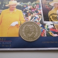 2001 Royal Visit Channel Islands 75th Birthday 5 Pounds Coin Cover - Mercury First Day Cover