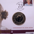 2001 Queen Elizabeth II 75th Birthday Guernsey 5 Pounds Coin Cover - UK First Day Cover