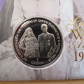 1997 Golden Wedding Queen Elizabeth II Isle of Man 1 Crown Coin Cover - Mercury First Day Cover