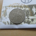1997 Queen Elizabeth II Golden Wedding Anniversary Crown Coin Cover - Mercury First Day Cover