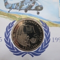 1995 Nations United For Peace 50th Anniversary 5 Dollars Coin Cover - Barbados First Day Cover