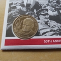 1995 Victory In Europe 50th Anniversary 5 Pounds Coin Cover - Isle of Man First Day Cover